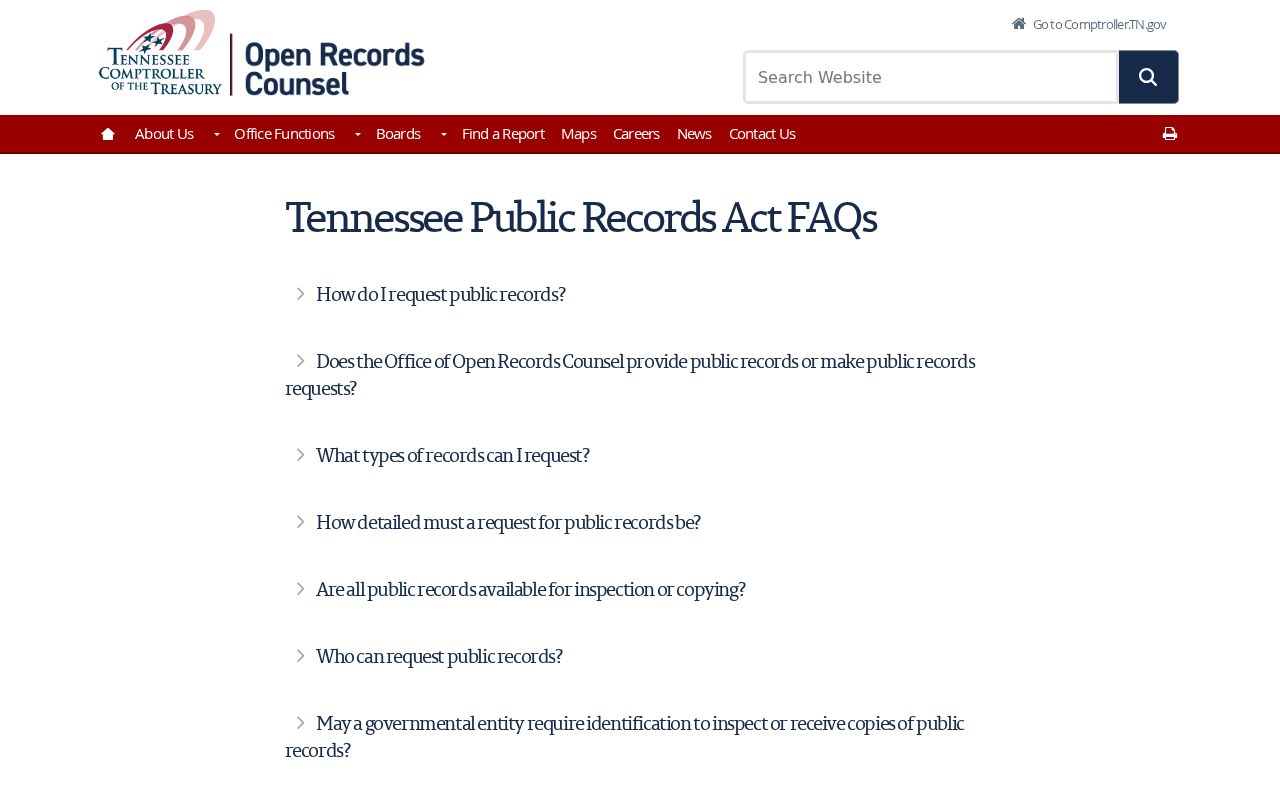 Cumberland County warrant search access, Tennessee public-records rules
