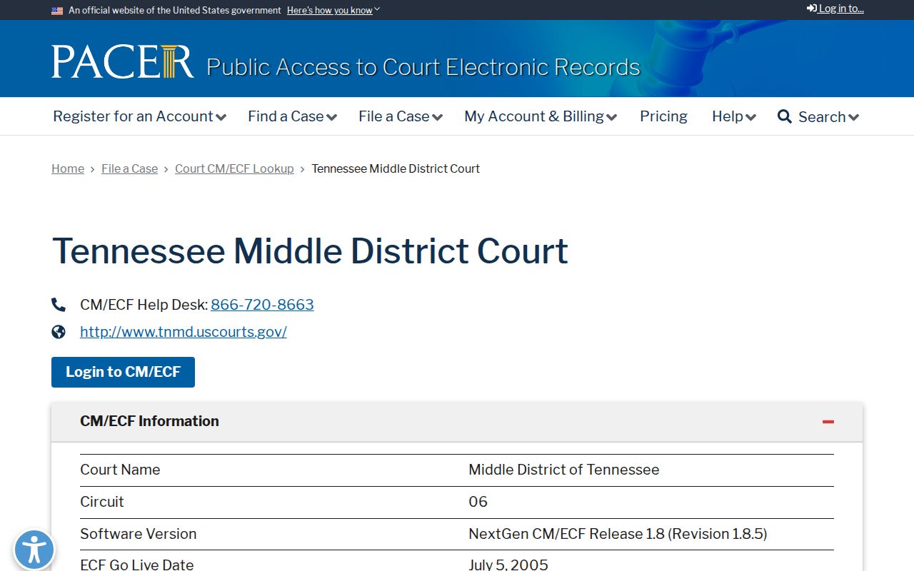Cumberland County arrest warrant venue, PACER Middle District court lookup